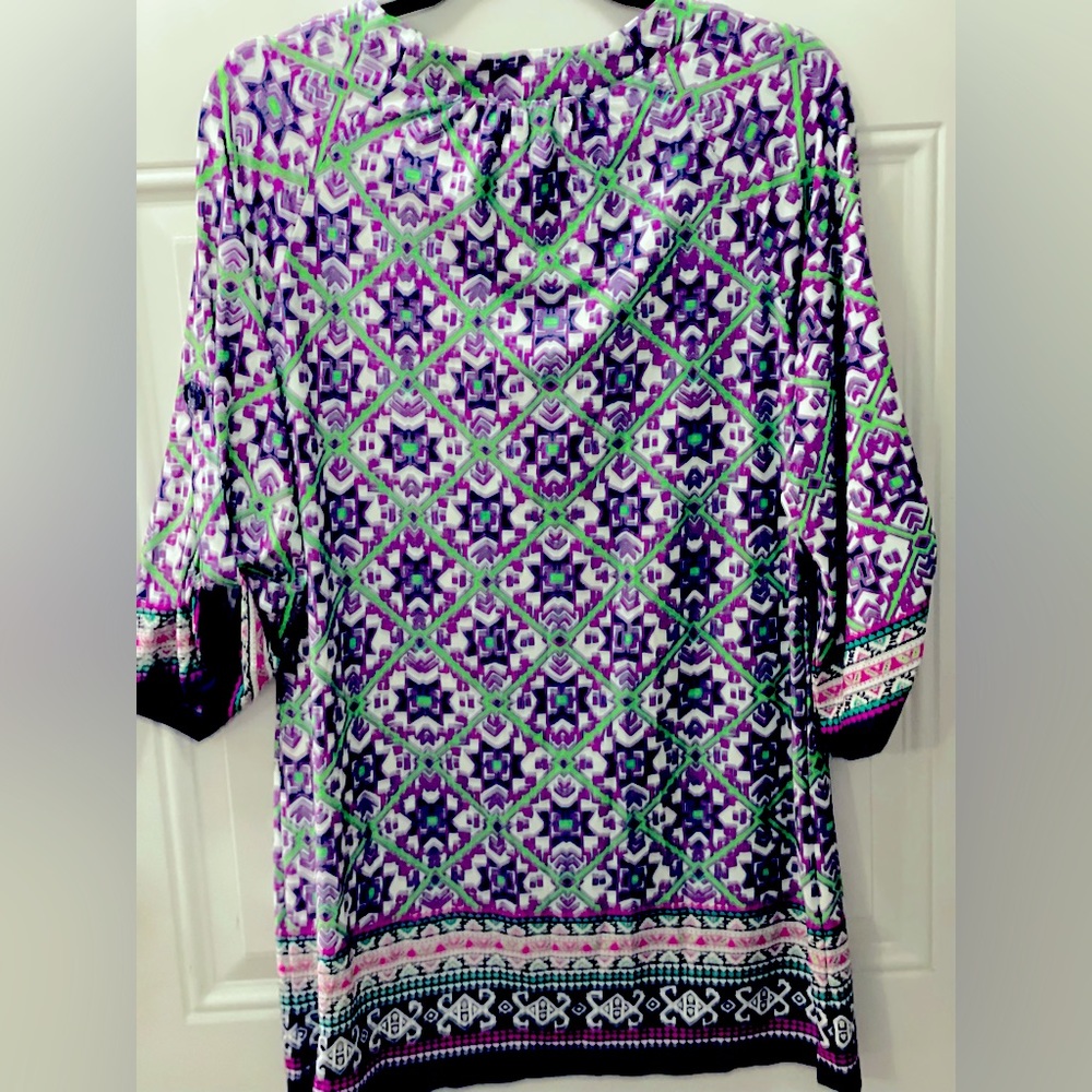$140 NWT Nanette Lepore MULTI PURPLE LUXURIOUSLY SOFT SWIMSUIT COVER UP DRESS - Picture 3 of 13